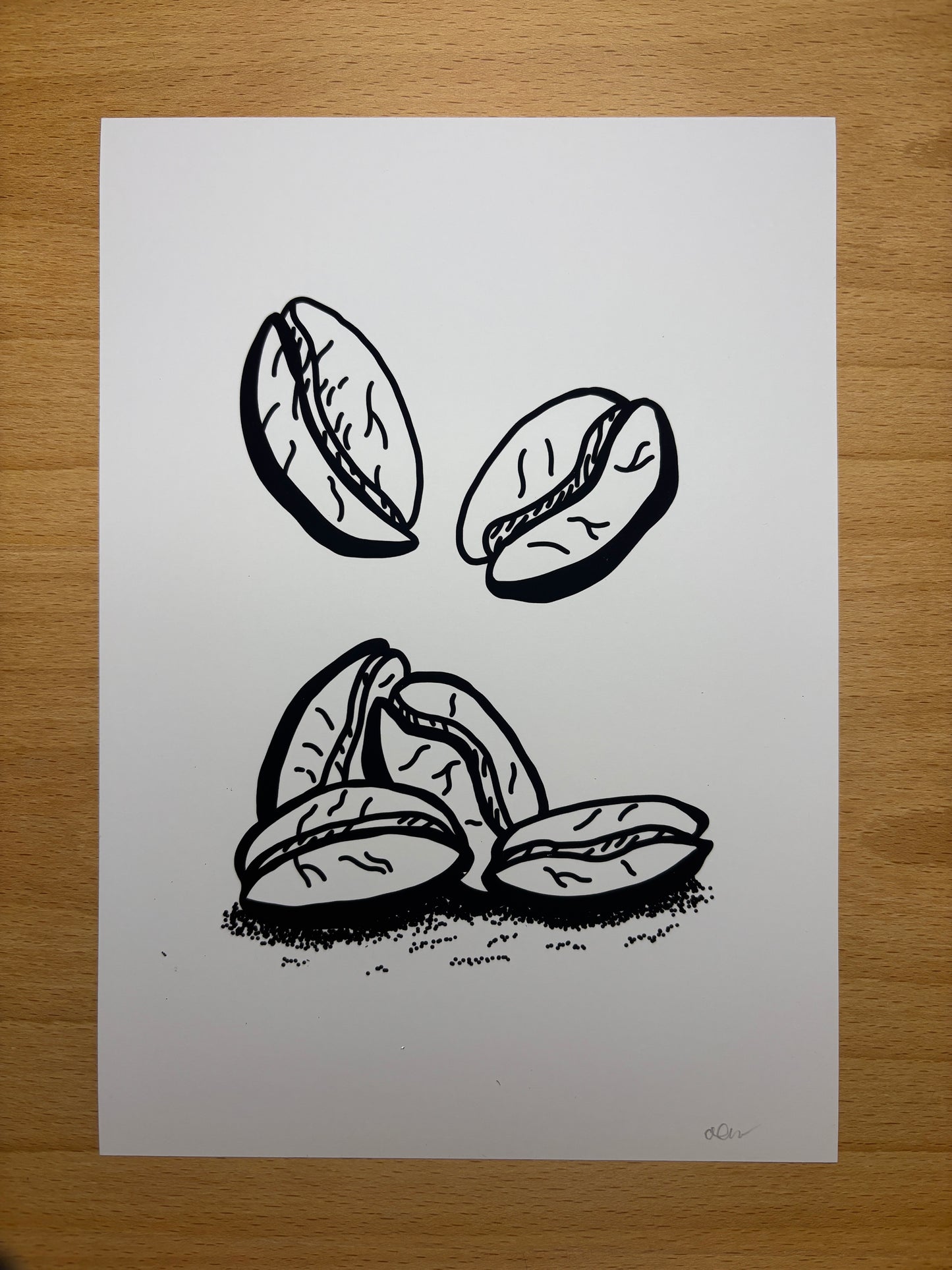 Coffee Beans - A5 Print Signed